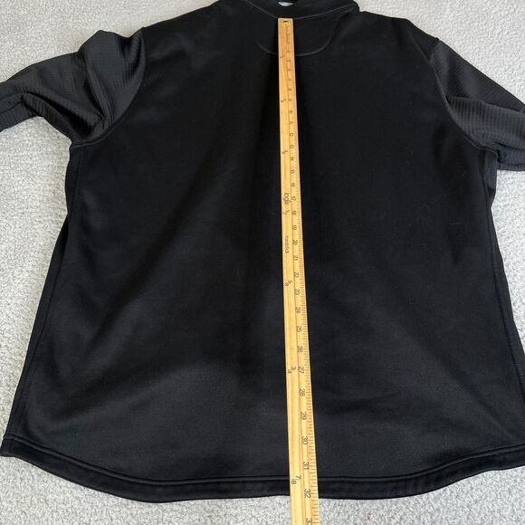Adidas Jacket Mens 2XL Black Climaheat Full Zip Sweater Collar Golf - Picture 10 of 13